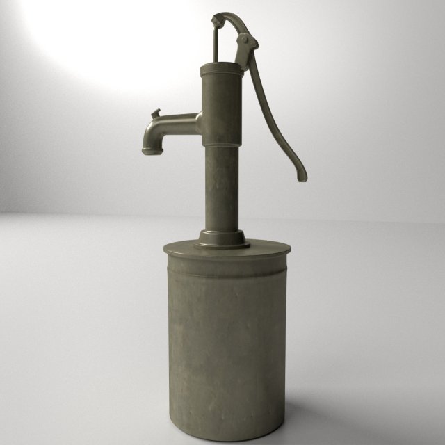 vintage water pump 3Dモデル .c4d .max .obj .3ds .fbx .stl .blend 