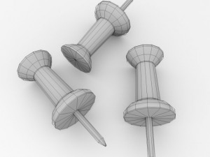 push pin Model 3D