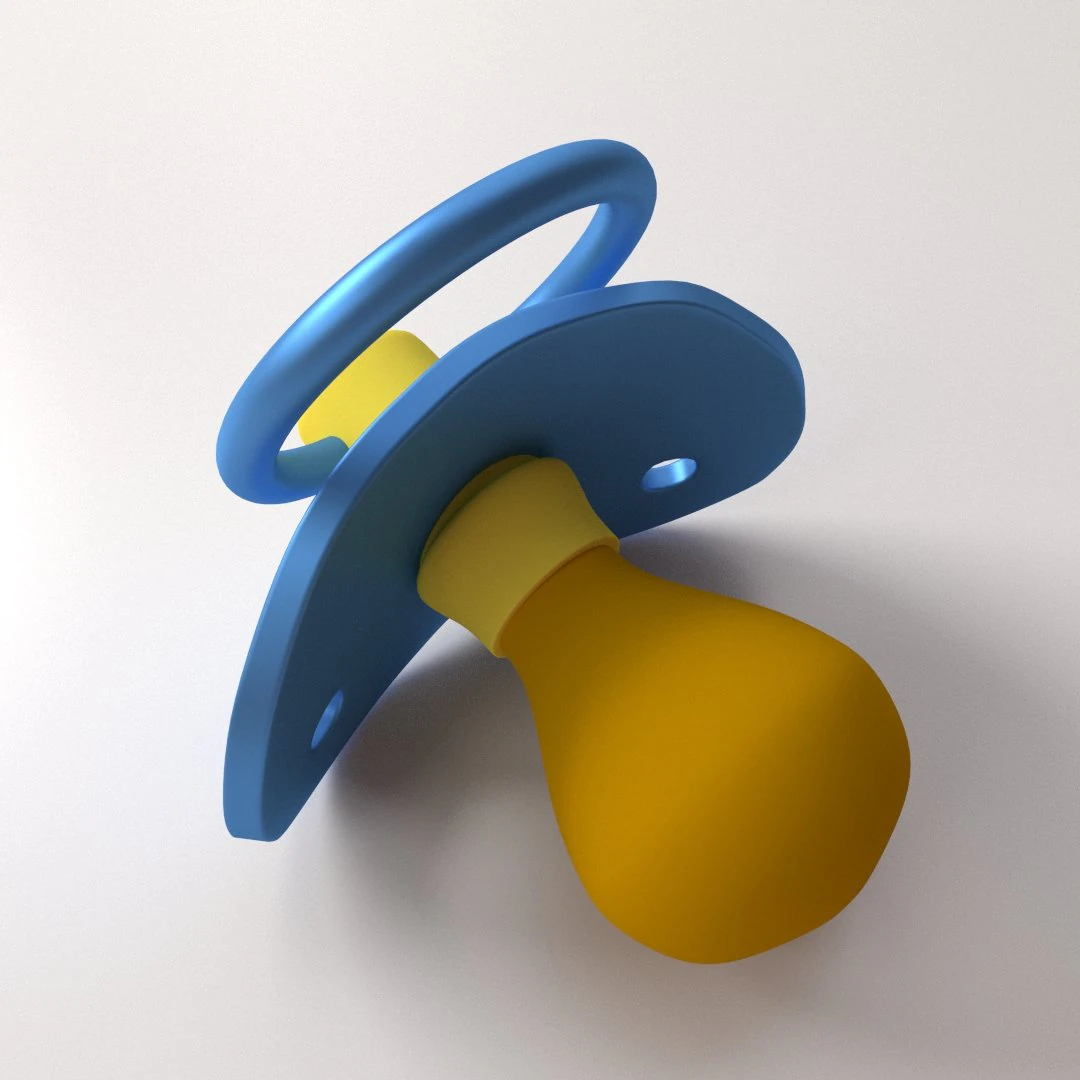 pacifier 3D Model .c4d .max .obj .3ds .fbx .stl .blend 