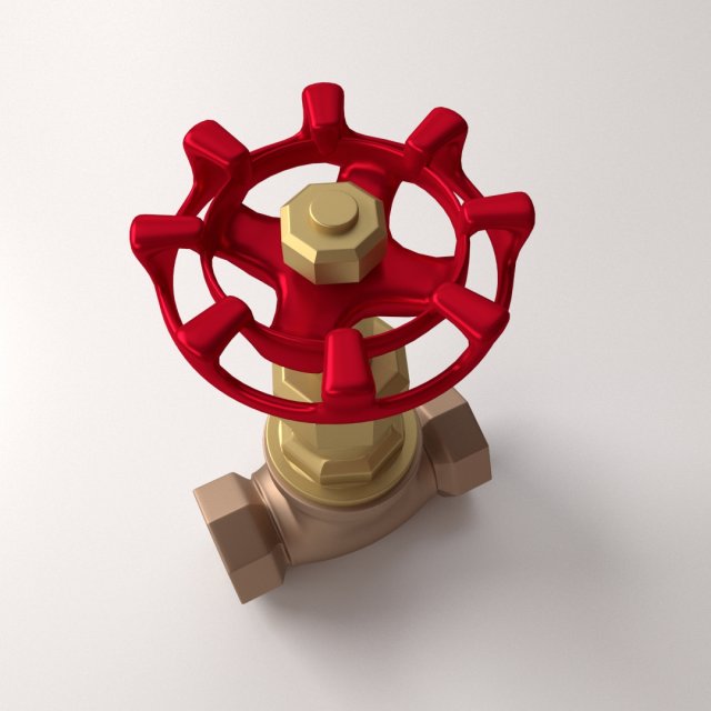 globe valve 3D 模型 .c4d .max .obj .3ds .fbx .stl .blend 