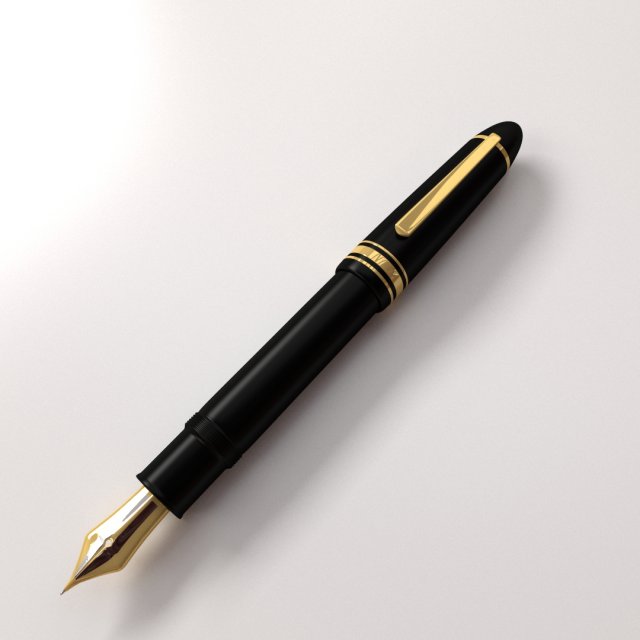 fountain pen 3Dモデル .c4d .max .obj .3ds .fbx .stl .blend 