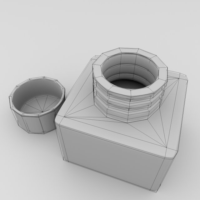 composition of drawing accessories in cup with jar 3D Model in Household  Items 3DExport