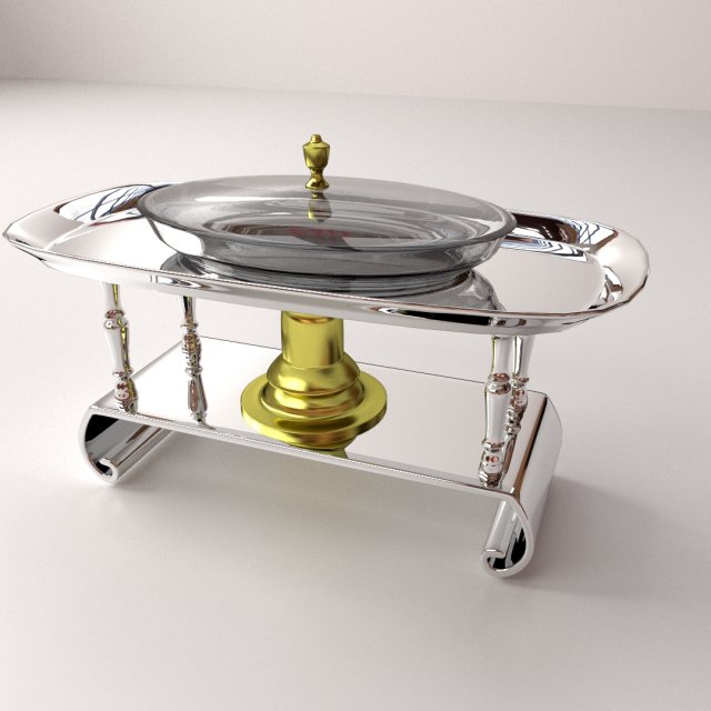 chafing dish stand 3D 모델 .c4d .max .obj .3ds .fbx .stl .blend 