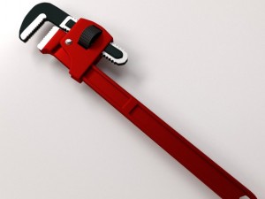 adjustable pipe wrench 3D Model