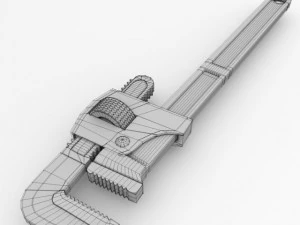 adjustable pipe wrench 3D Model
