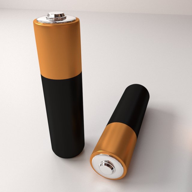 battery 3D Model .c4d .max .obj .3ds .fbx .stl .blend 