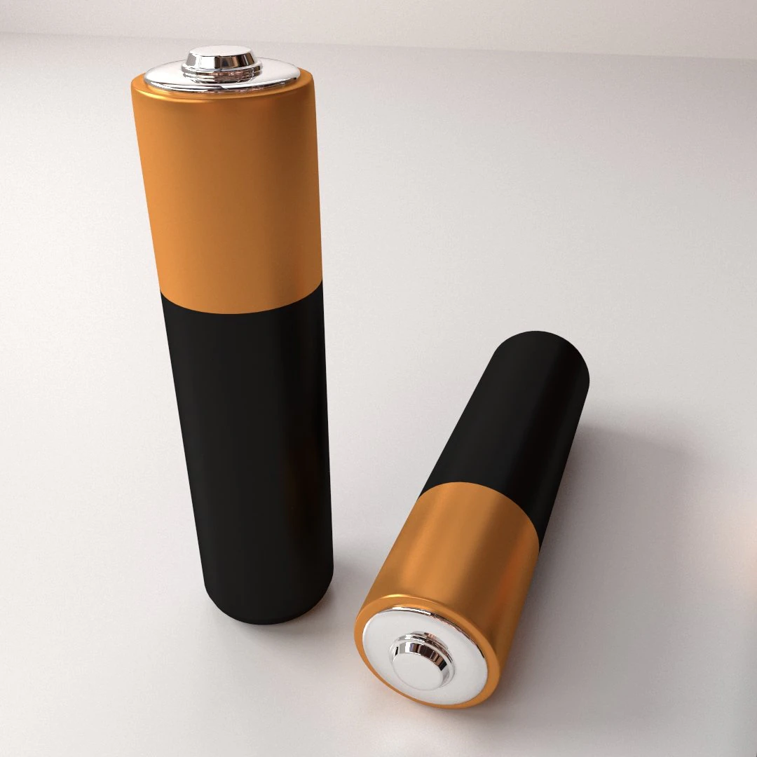 battery 3D Model .c4d .max .obj .3ds .fbx .stl .blend 