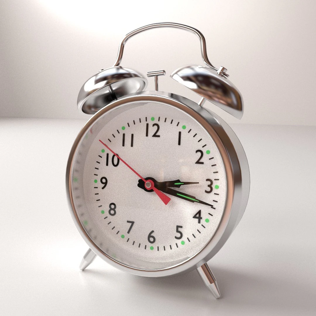 alarm clock 3D Model .c4d .max .obj .3ds .fbx .stl .blend 