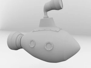 cartoon submarine 3D Model