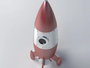 retro rocket 3D Model