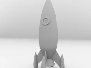 retro rocket 3D Model