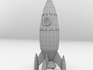 retro rocket Model 3D