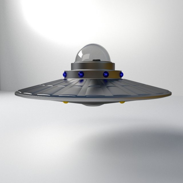 flying saucer Modello 3D .c4d .max .obj .3ds .fbx .stl .blend 