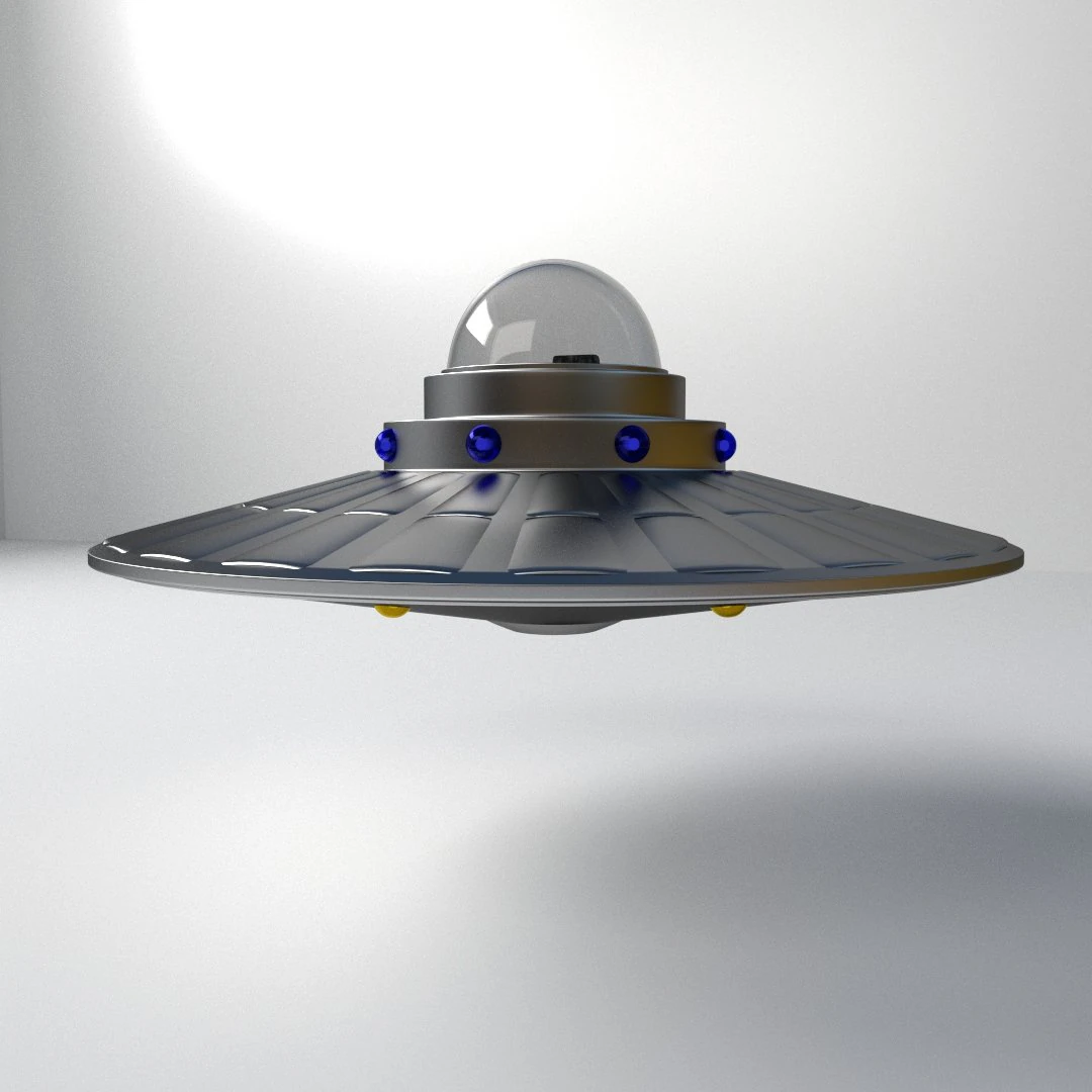 flying saucer 3D Model .c4d .max .obj .3ds .fbx .stl .blend 