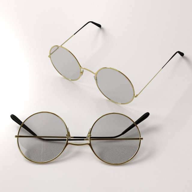 classic glasses 3D Model .c4d .max .obj .3ds .fbx .stl .blend 