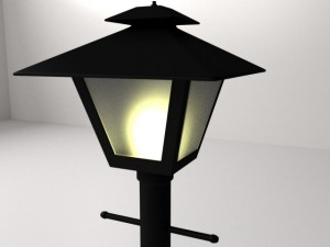 light post Modello 3D