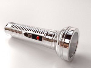 chrome flashlight 3D Model