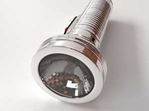 chrome flashlight 3D Модель