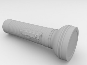 chrome flashlight 3D Модель