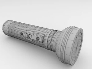 chrome flashlight 3D Model