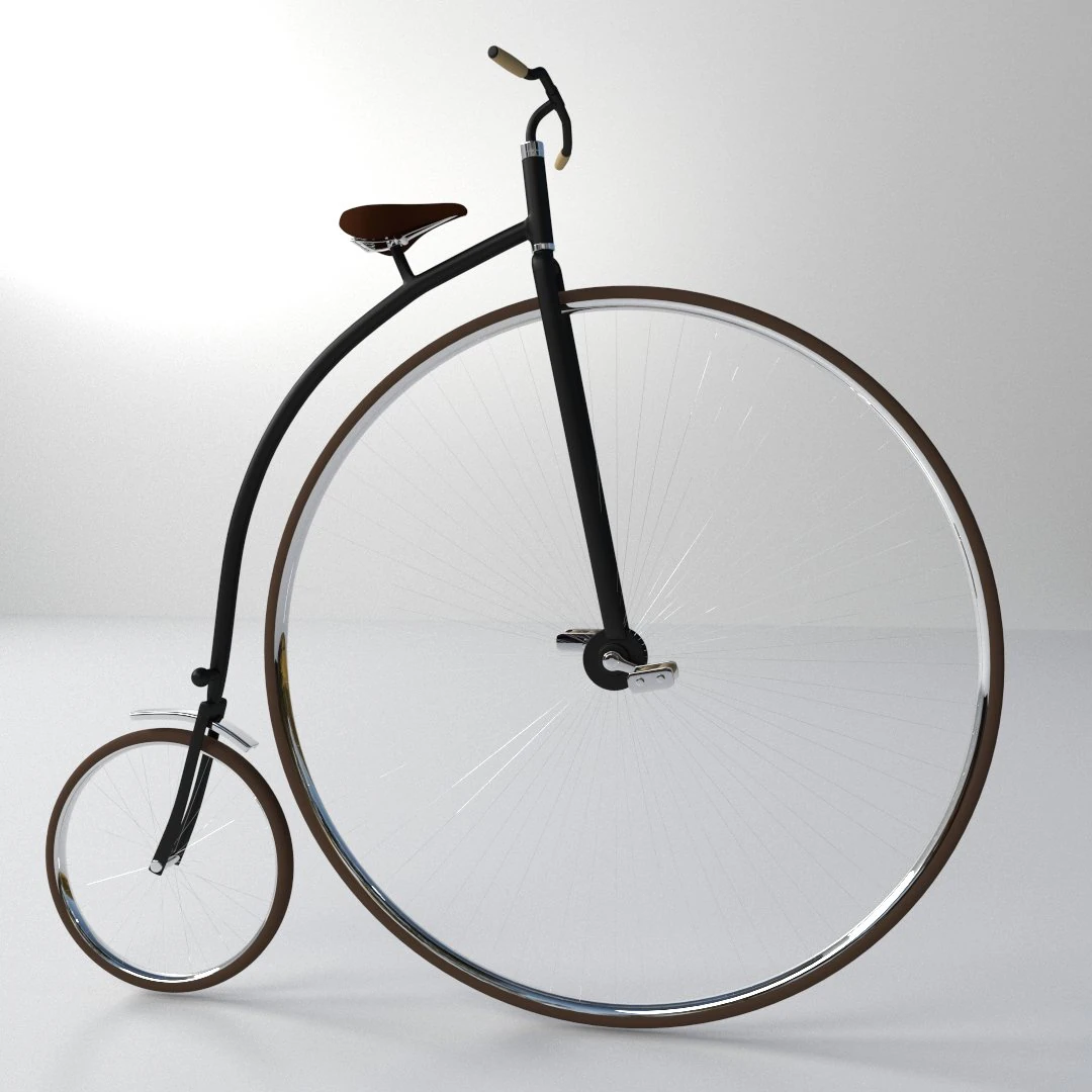 bicicletta da un centesimo Modello 3D .c4d .max .obj .3ds .fbx .stl .blend 