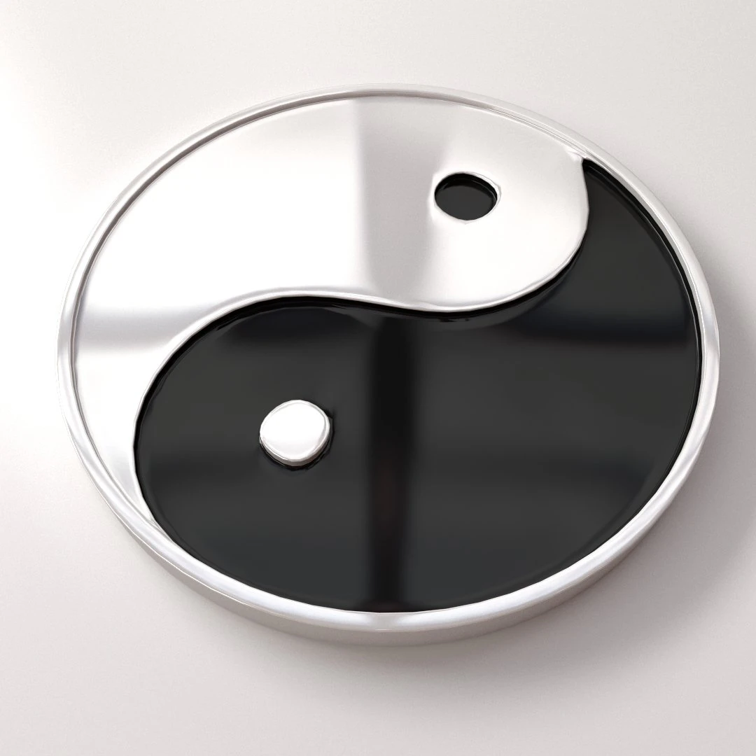 yin yang 3D Model .c4d .max .obj .3ds .fbx .stl .blend