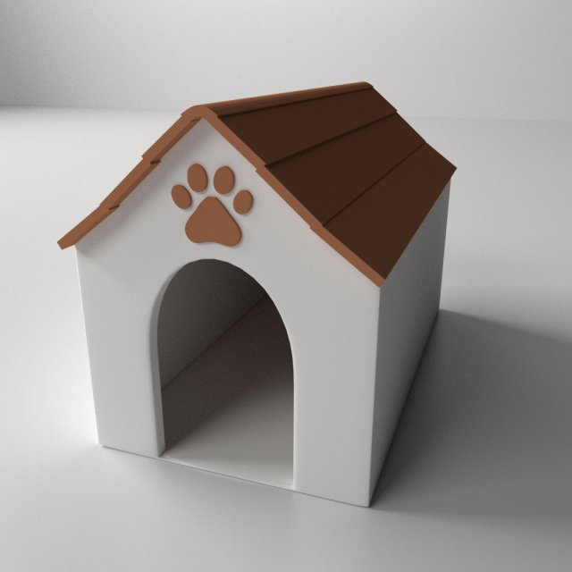 dog house 3D Model .c4d .max .obj .3ds .fbx .stl .blend 