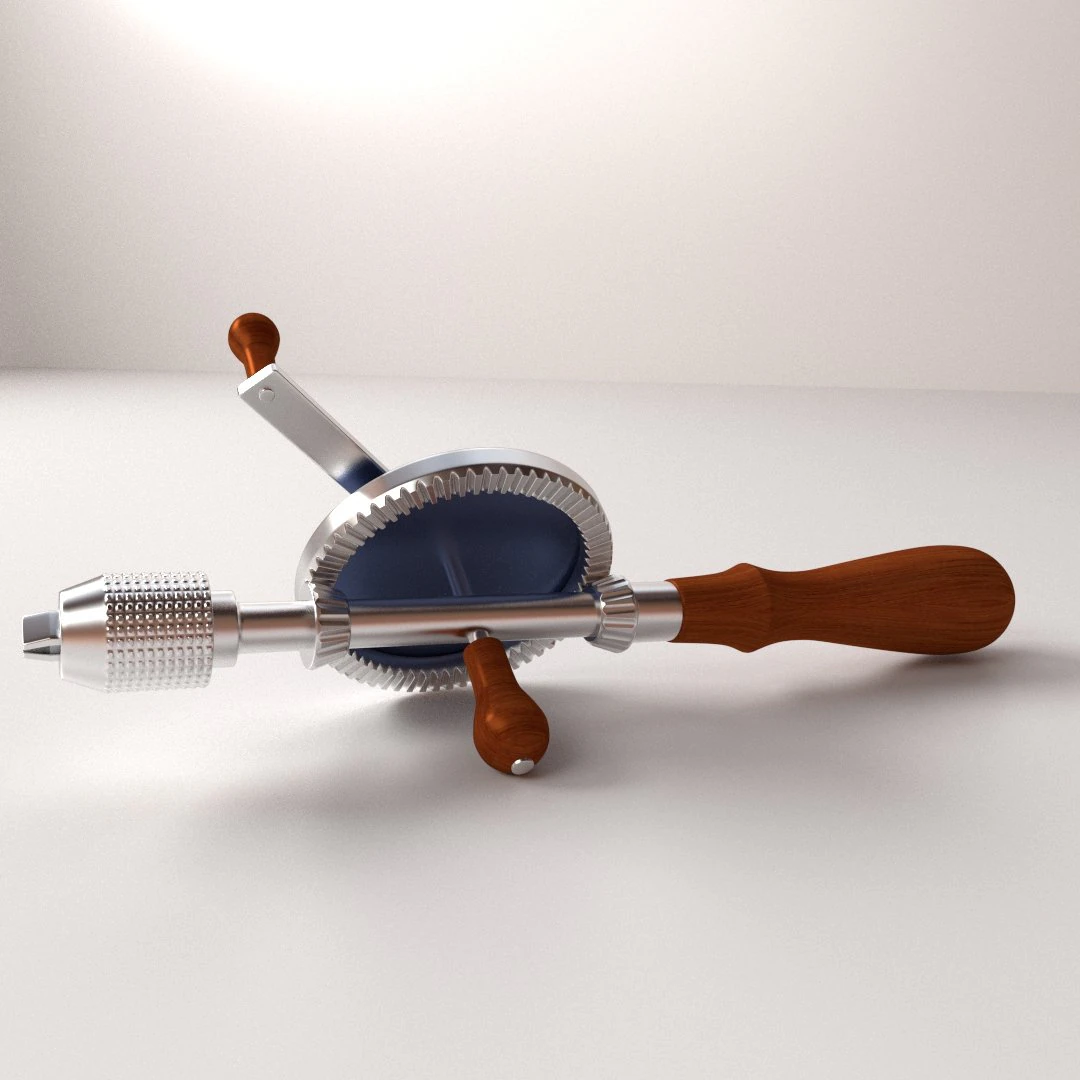 trapano manuale Modello 3D .c4d .max .obj .3ds .fbx .stl .blend 