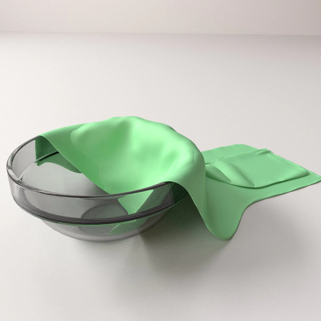 cloth in bowl 3D Model .c4d .max .obj .3ds .fbx .stl .blend