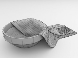 cloth in bowl 3D मॉडल