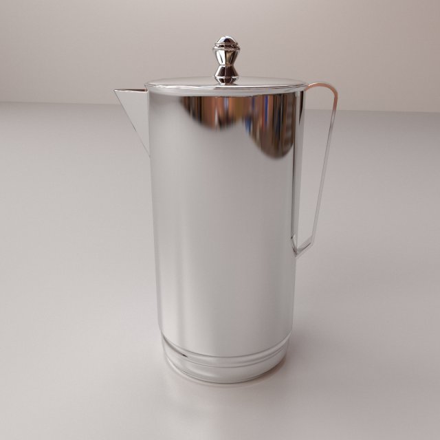 stainless steel waterjug 3D-Modell .c4d .max .obj .3ds .fbx .stl .blend 