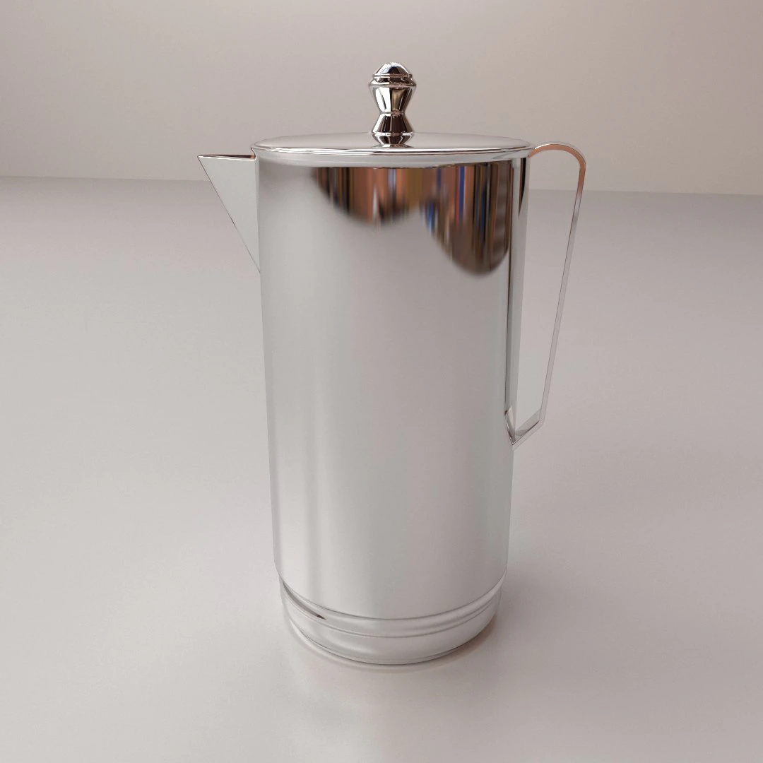 stainless steel waterjug 3D Model .c4d .max .obj .3ds .fbx .stl .blend