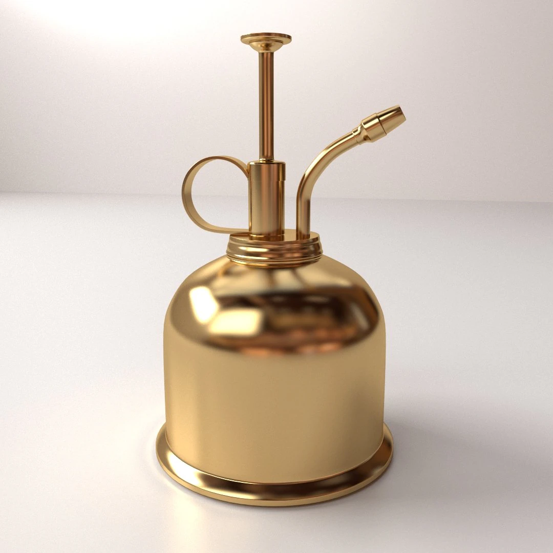 brass mist sprayer 3D Model .c4d .max .obj .3ds .fbx .stl .blend 
