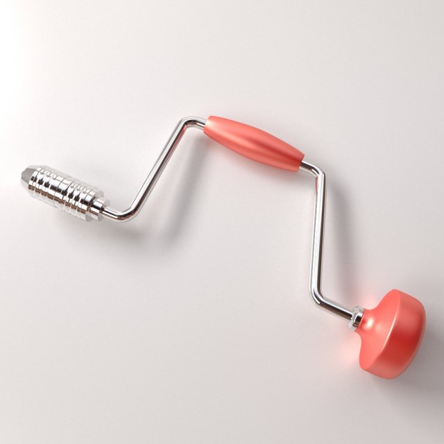 manual hand drill Model 3D .c4d .max .obj .3ds .fbx .stl .blend 