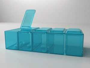 pill organizer box 3D Model
