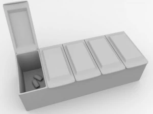 pill organizer box 3D Model
