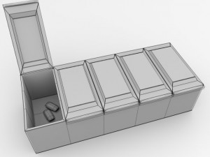 pill organizer box 3Dモデル