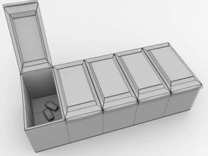 pill organizer box 3D Model