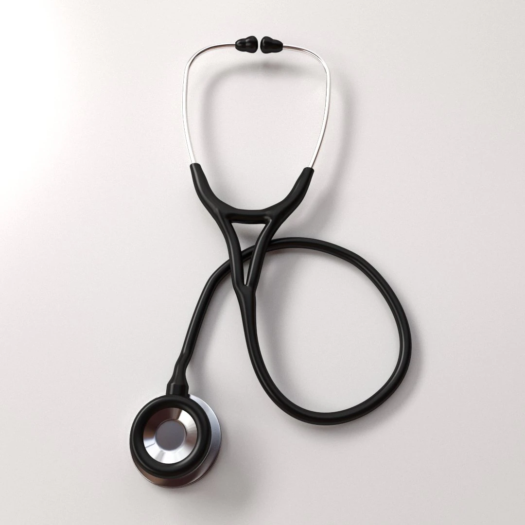 stethoscope 3D Model .c4d .max .obj .3ds .fbx .stl .blend 