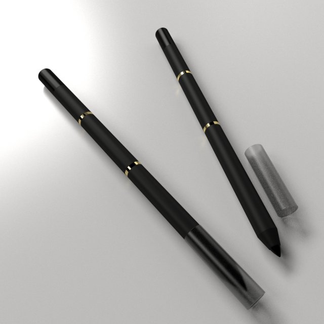 eyeliner pencils 3D 模型 .c4d .max .obj .3ds .fbx .stl .blend 