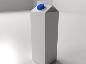 milk carton 3D मॉडल