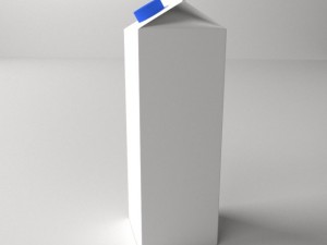 milk carton Modelo 3D