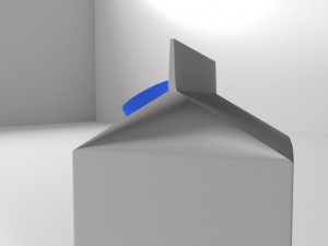 milk carton Modelo 3D