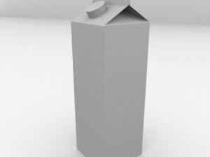 milk carton Modelo 3D