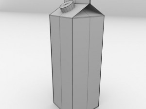 milk carton Modelo 3D