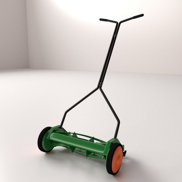 push reel mower 3D Model .c4d .max .obj .3ds .fbx .stl .blend 