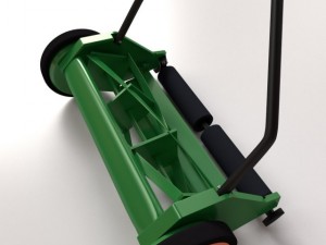 push reel mower 3D Model