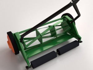 push reel mower 3D Model