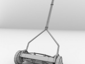 push reel mower 3D Model