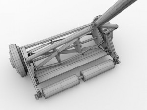 push reel mower 3D Model